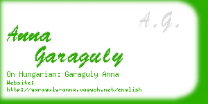 anna garaguly business card